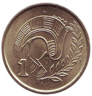 Птах. Монета 1 цент. 2003,1996 рік, Кіпр..(Р) Полтава - фото 1