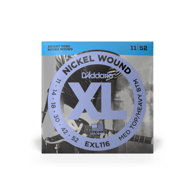 Струны для гитары D'Addario XL Nickel Wound Medium Top / Heavy Bottom (11-52) (EXL116) Винница - изображение 1
