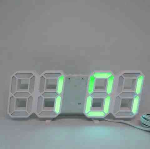 Годинники настільні LY 1089 з зеленою підсвіткою, білі Вінниця