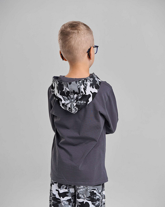 Пижама детская комплект со штанами с капюшоном на мальчика Tom John 89159 3-4 Киев - изображение 2