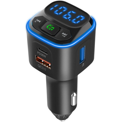 FM модулятор Gelius Tune GP-FMT051 (PD/QC) 36 Watt Black (GP-FMT051) Винница - изображение 1