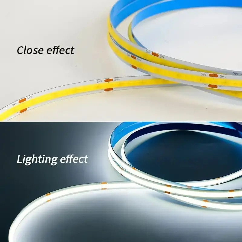Гнучка USB COB LED стрічка ZYFYYDS 5V з тач-керуванням, 320 LED/м, холодне світло 6000K, самоклейка, розрізна, 5 м Миколаїв - фото 8