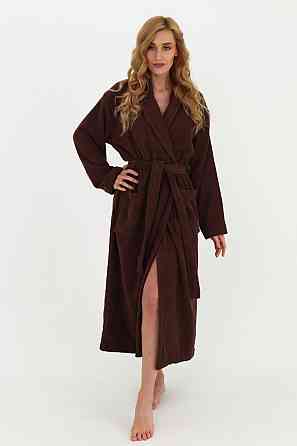 Жіночий халат Ideal Textile банний махровий коричневий M (56860452) Чернівці