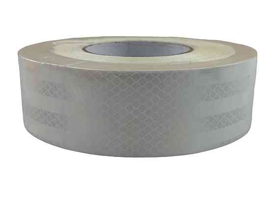 Лента 5 см х 50 м белая (обычный тип) светоотражающая Мукачево