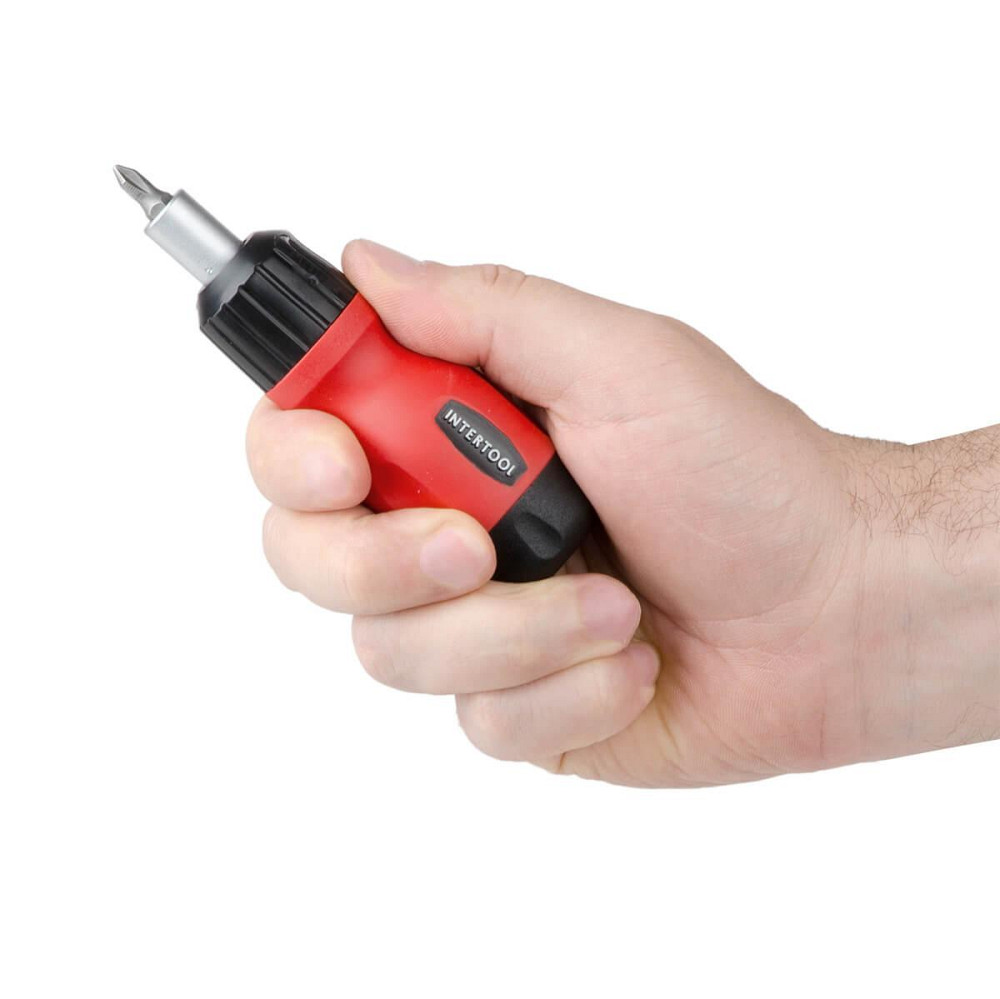 Викрутка реверсивна з комплектом насадок, 6 од., Cr-V INTERTOOL VT-1009 Киев - изображение 6