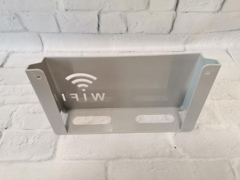 Держатель для Wi-Fi беспроводного маршрутизатора.Полка подвесная для роутера, держатель для модема серый Каменец-Подольский - изображение 4
