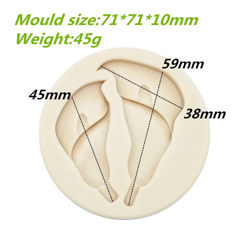 Молд силиконовый Калы 71 мм серый Киев - изображение 2