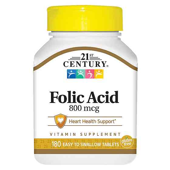 Фолієва кислота 21st Century Folic Acid 800 mcg 180 Tablets Луцьк