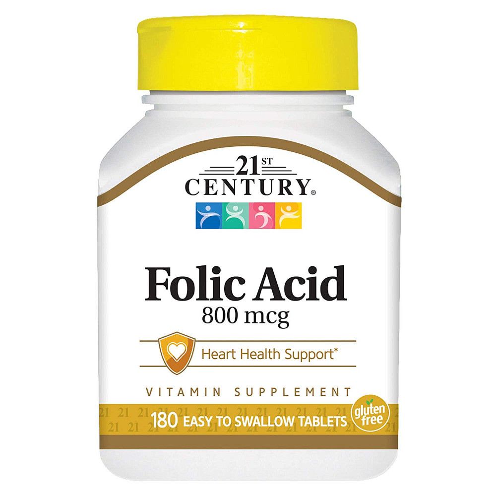 Фолиевая кислота 21st Century Folic Acid 800 mcg 180 Tablets Луцк - изображение 1