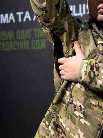 Мужская армейская демисезонная куртка мультикам Soft Shell, военная демисезонная куртка для ВСУ Львов
