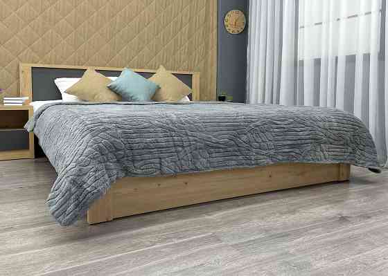 Плед 200х230 см (+-10см) на овчині "Косичка" колір сірий (87-305) Київ