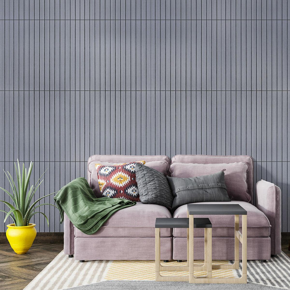 Покрытие виниловое самоклеющееся 3D рейки 600х600х2,8мм Тик седой SW-00002206 Днепр - изображение 6