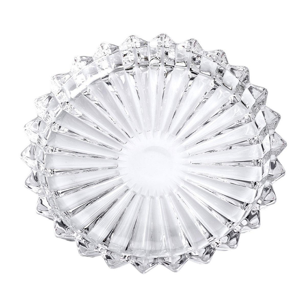 Набір із 6 тарілок для подачі по 12 см скляні прозорі круглі HP-YH-31 Київ - фото 5