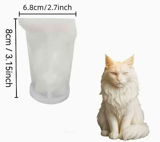 Силіконовий молд «Кіт Мейн-кун» для свічок і декору Київ