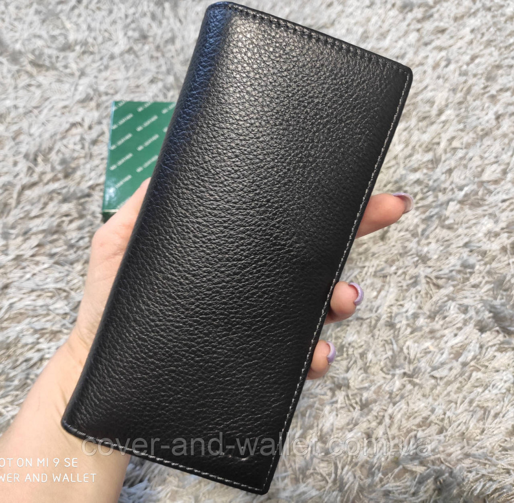 Тонкий шкіряний чоловічий гаманець купюрник на багато карток MD 22-337 Київ - фото 8