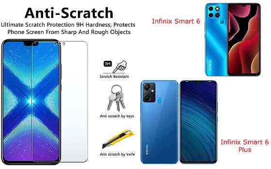 Защитное стекло NeoGlass для Infinix Smart 6, Smart 6 Plus – ультрапрозрачное и устойчивое Киев