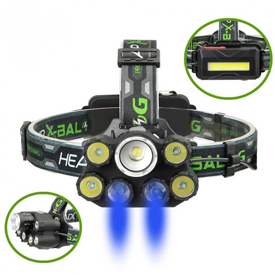 Аккумуляторный налобный многофункциональный военный фонарь с LED освещением WATTON WT-247 дальностью 250-400 м Каменец-Подольский - изображение 3