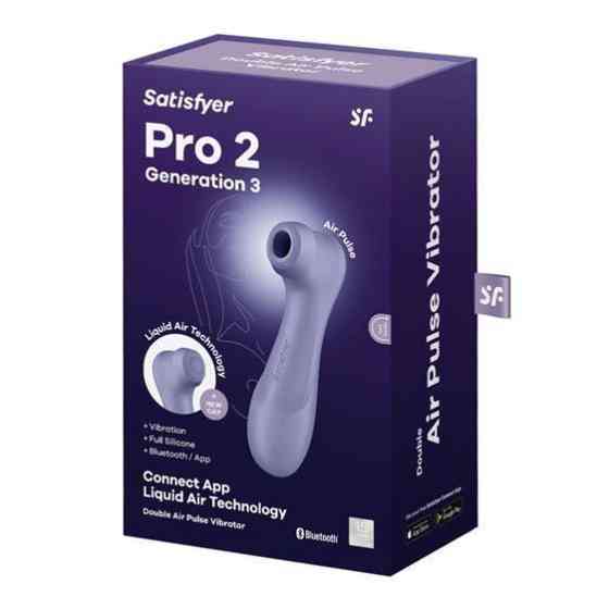 Кліторальний стимулятор - Satisfyer Pro 2 Generation 3 With Liquid Air Lilac Bluetooth/(App) Sex Aura Київ