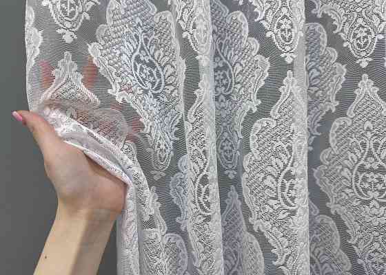 Тюль жакардова колір білий 1226т Київ