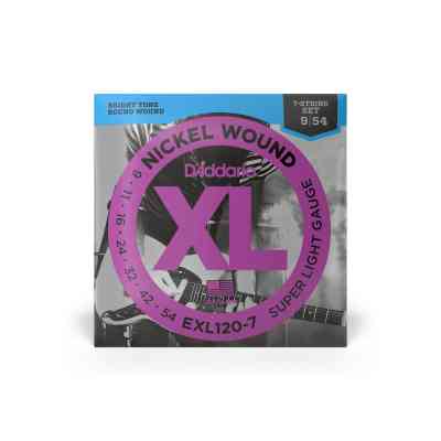 Струны для гитары D'Addario XL Nickel Wound Super Light 7-String (09-54) (EXL120-7) Винница