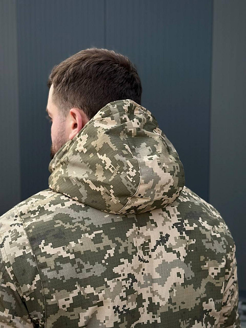 Зимовий чоловічий піксельний бушлат ММ-14 тепла армійська куртка бушлат ріп стоп для військовослужбовця Львів - фото 10
