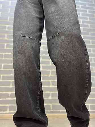 Джинсы женские Q-4 3013 Skaiter багги свободные оверсайз швы на коленях затяжка на талии черные, черный, 30, 30, 76 см, 116 см Киев