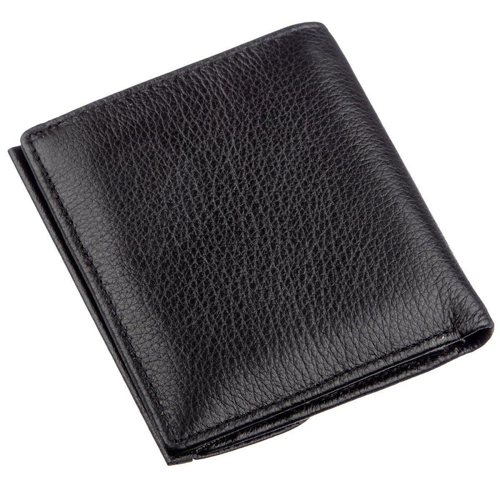 Жіночий шкіряний гаманець з монетницею чорний (ST Leather) Київ - фото 17