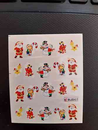 Новогодние наклейки на ногти Киев