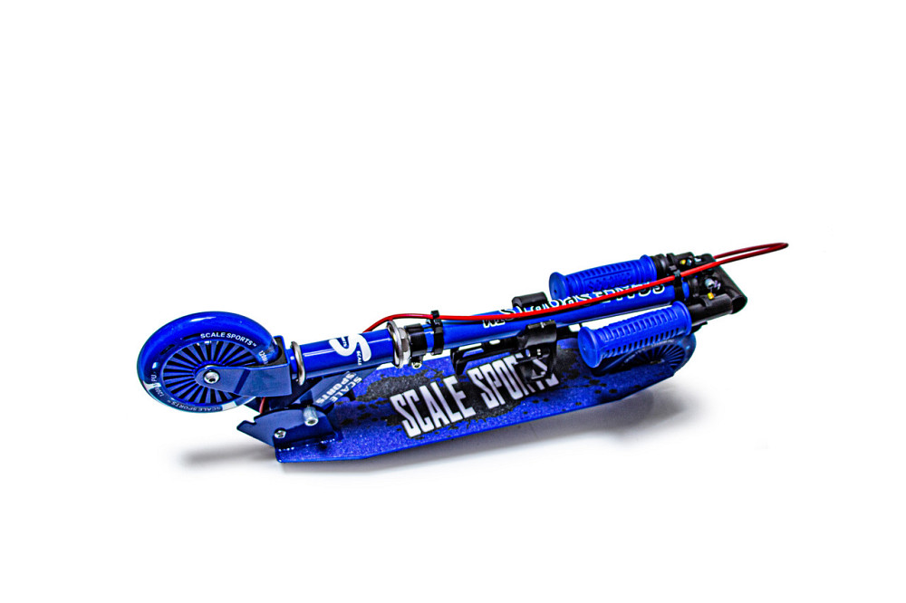 Детский складной самокат с ручным тормозом Scale Spo-rts SS-13 Синий. Колеса 120 мм, светятся. Детка Одесса - изображение 3