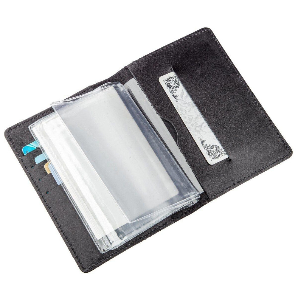 Большая обложка на водительские документы SHVIGEL 13985 Черная Киев - изображение 1