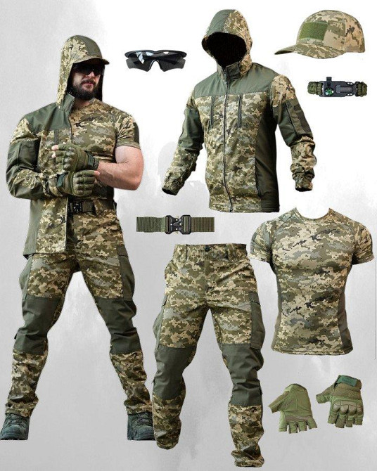 Літній тактичний костюм гірка піксель 8 в 1 ПП7568 Одеса - фото 1
