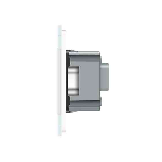 LIVOLO Розумний сенсорний EC вимикач 2 сенсора 1 розетка LIVOLO білий матове скло Коломыя