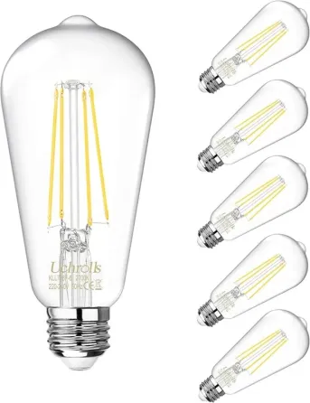 Винтажные LED лампы Эдисона Uchrolls ST58 E27 6 Вт 800 лм 2700K теплый свет, комплект 5 шт Киев