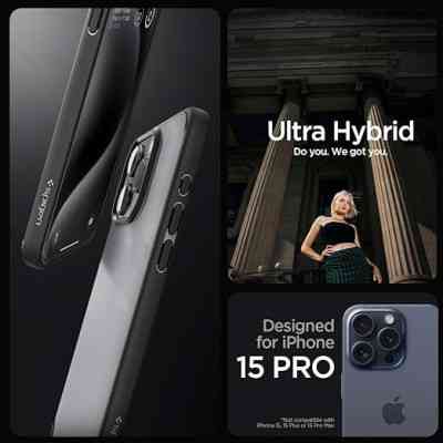 Чехол для мобильного телефона Spigen Apple iPhone 15 Pro Ultra Hybrid Frost Black (ACS06709) Винница