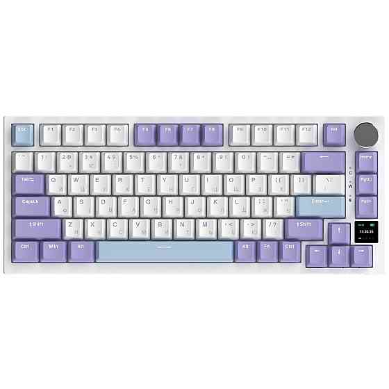 Клавіатура бездротова Ajazz AK820 Pro Flying Fish Switch Purple RGB With Screen (AK820PRO-FF-PWB) ( 11391 ) Харків