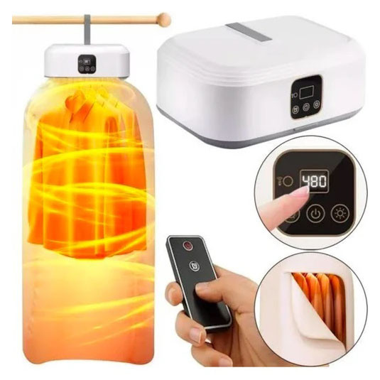 Сушилка электрическая, для одежды, подвесная, складная, с пультом, таймером и чехлом VJ-65 Львов - изображение 8