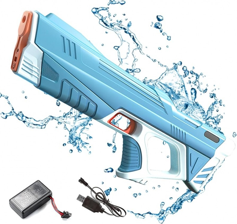 Водный автоматический пистолет бластер электрический голубой Water Gun Винница - изображение 1