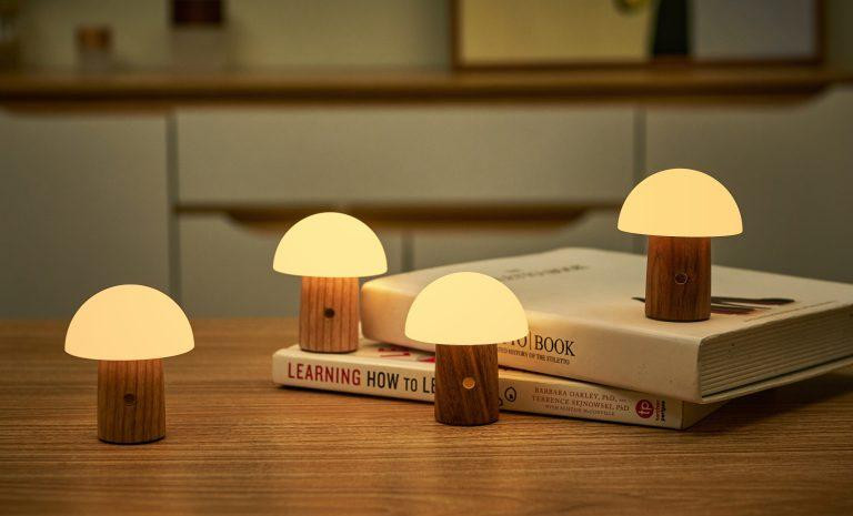 Світильник на акумуляторі Gingko Alice Mushroom Lamp Mini Білий попіл Київ - фото 10