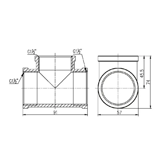 Тройник Thermo Alliance Forte 1" 1/2 ВВ SF36140 Київ