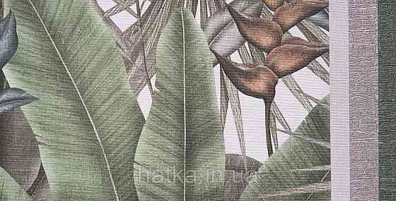 Шпалери вінілові на флізеліні AS creation Della Natura метрові 1.06Х10 листя банана пальми зелені салатові Київ