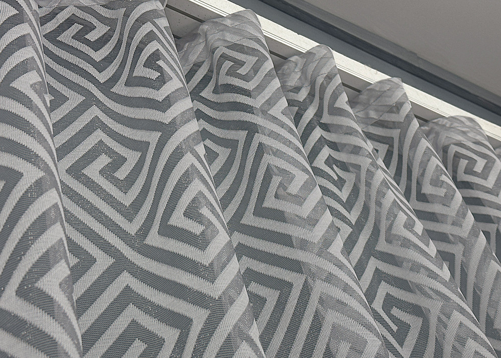 Тюль жакард, колекція "Ромб Меандр" колір сірий 1558т Київ - фото 7