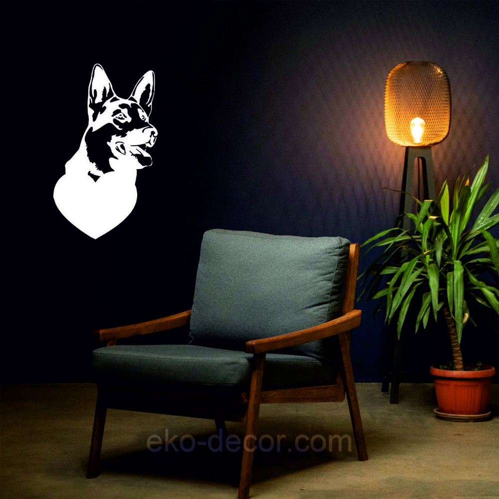 Декоративное настенное Панно «Овчарка», Декор на стену 90*53 см, Белый Киев - изображение 5