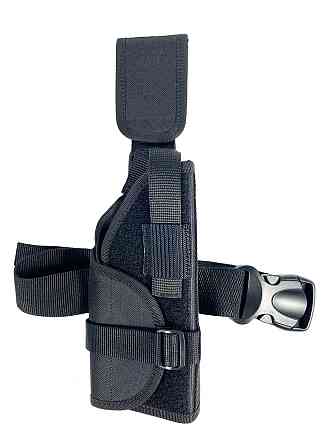 Кобура на ногу для пистолета для военных и армии зсу, сумка для пистолета тактическая Черная Каменец-Подольский