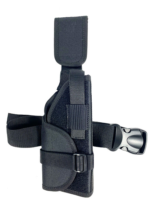Кобура на ногу для пістолета для військових та армії зсу, сумка для пістолета тактична Чорна Кам'янець-Подільський - фото 1