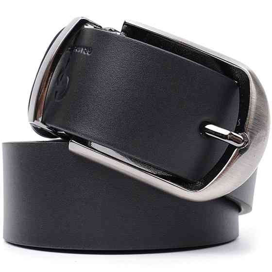 Практичний брючний пояс для чоловіків з натуральної шкіри Чорний (GRANDE PELLE) Київ