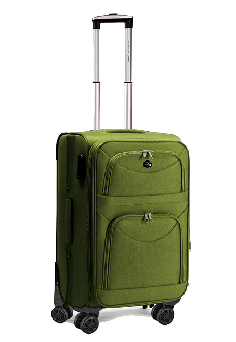 Чемодан WINGS маленький на 4-х колесах тканевый 55 см оливковый Киев - изображение 1