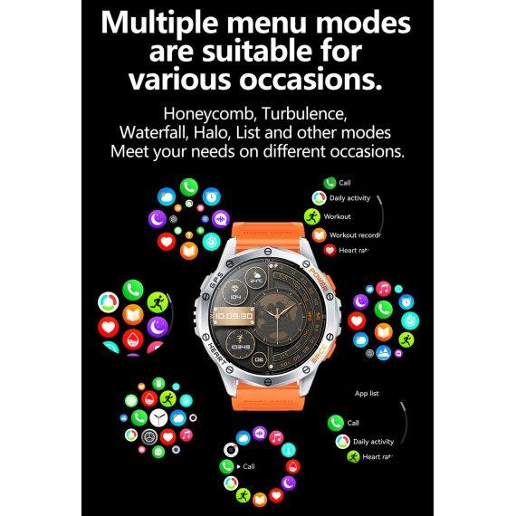 Розумний смарт годинник Smart GPS Max з компасом 2 ремінці (Камуфляж) Київ - фото 9