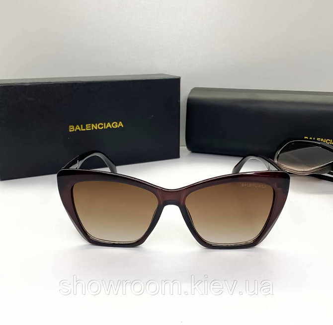 Женские солнцезащитные очки Balenciaga (06110) brown Киев - изображение 3