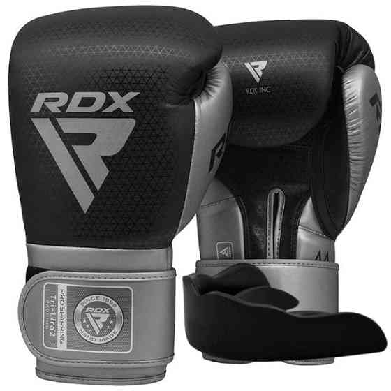 Боксерские перчатки RDX MARK PRO SPARRING TRI LIRA 2 SILVER-12 унций (капа в комплекте) Киев
