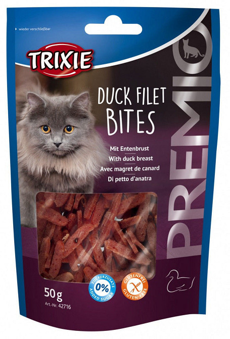 Ласощі для котів Trixie TX-42716 PREMIO Duck Filet Bites з качиною грудкою для кішок 50 г Вінниця - фото 1
